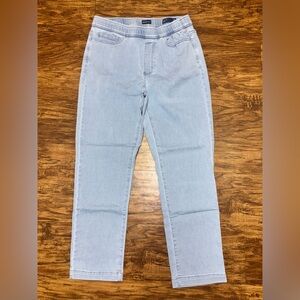Pure Jill Denim Slim Leg Ankle Pull-On Elastic Pants Size XS
